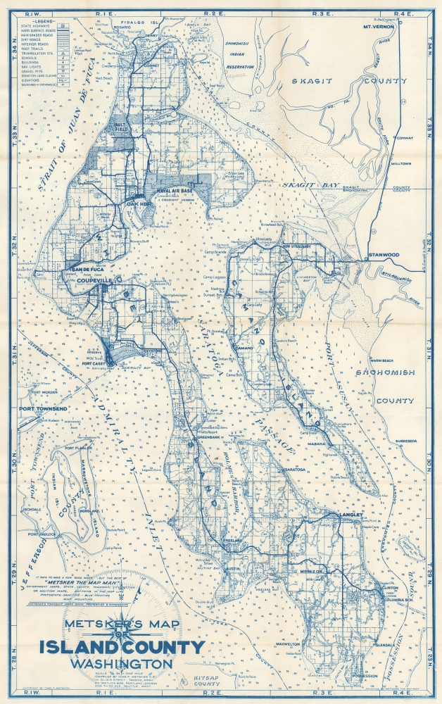 Metsker's Map of Island County, Washington. - Main View