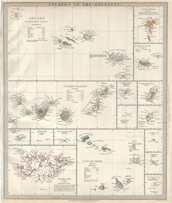 atlantic ocean map islands