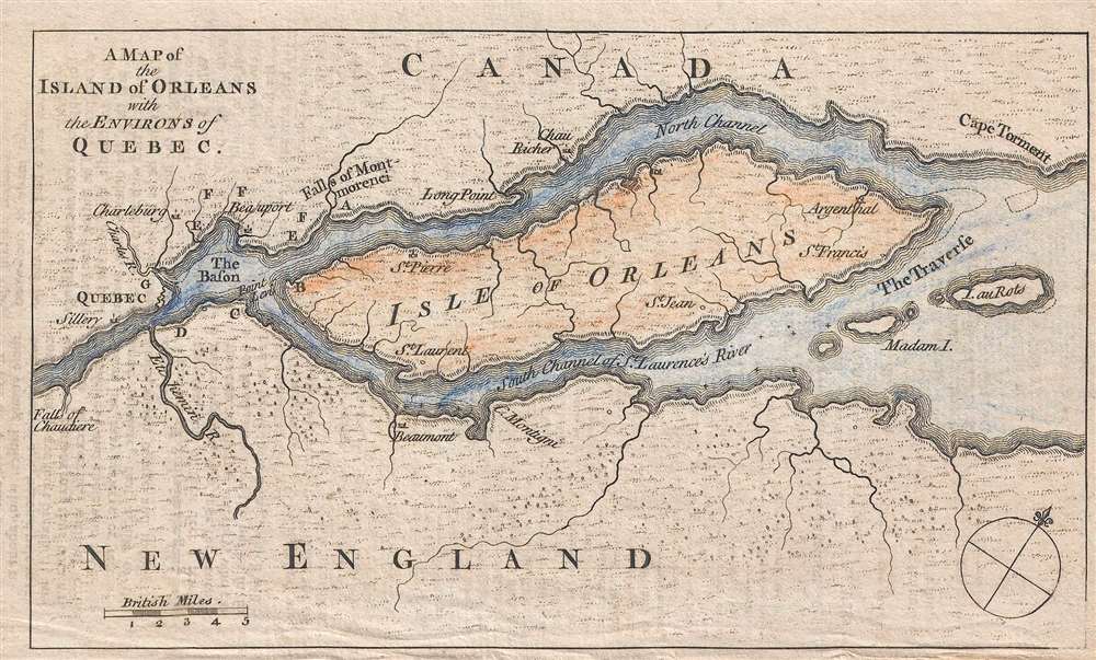 A Map of the Island of Orleans with the Environs of Quebec. - Main View