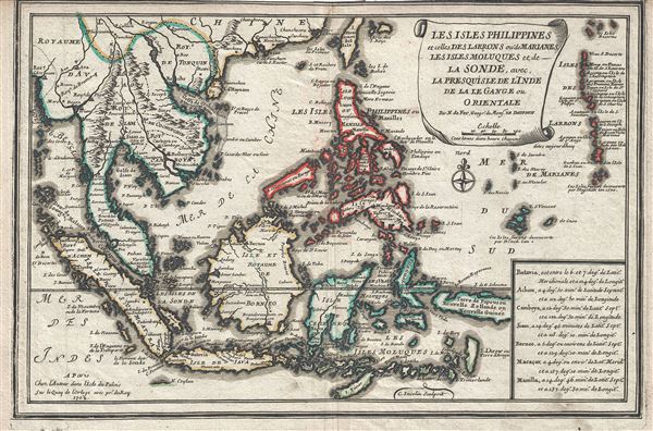 Les Isles Philippines et celles Des Larrons ou de Marianes, Les Isles Moluques et de La Sonde, avec, La Presqu'Isle de l'Inde de la le Gange ou Orientale. - Main View