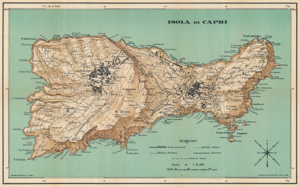 Nuova Pianta dell'Isola di Capri. / Isola di Capri. - Main View
