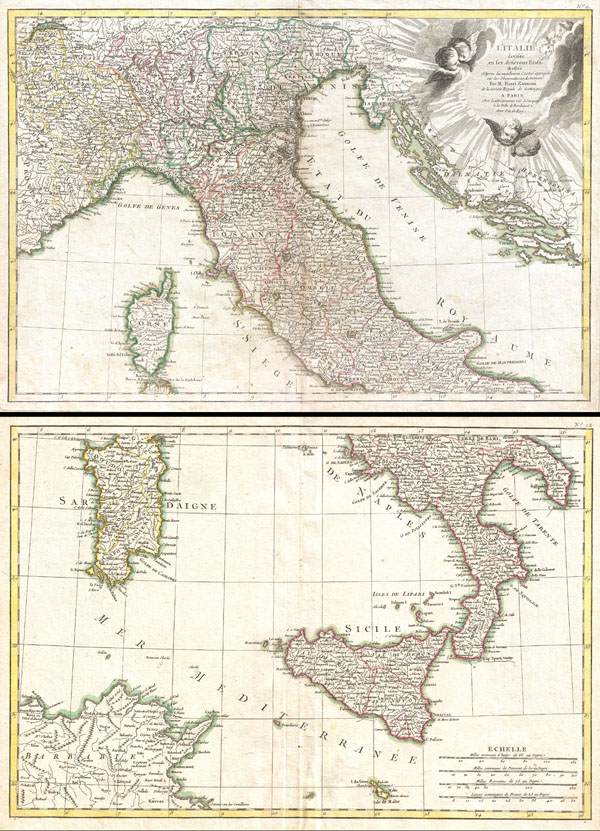 L'Italie divisee en ses differens Etats dress d'apres les meilleurs Cartes appuyee sur les Observations Astromom'. - Main View