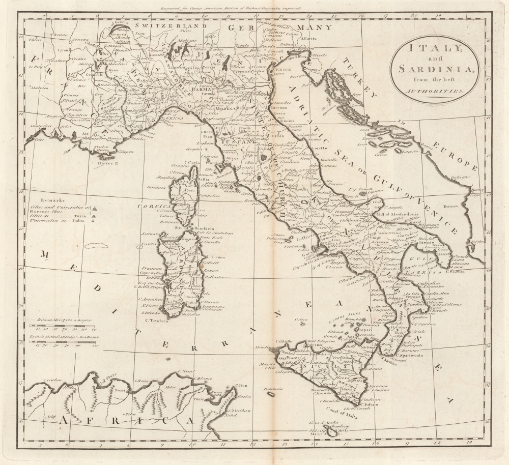 Italy, and Sardinia, from the best Authorities. - Main View