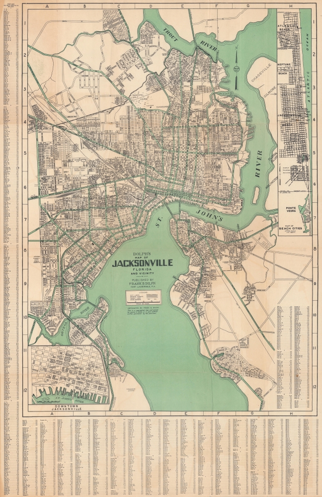 Map of Jacksonville, Florida, and vicinity. - Main View