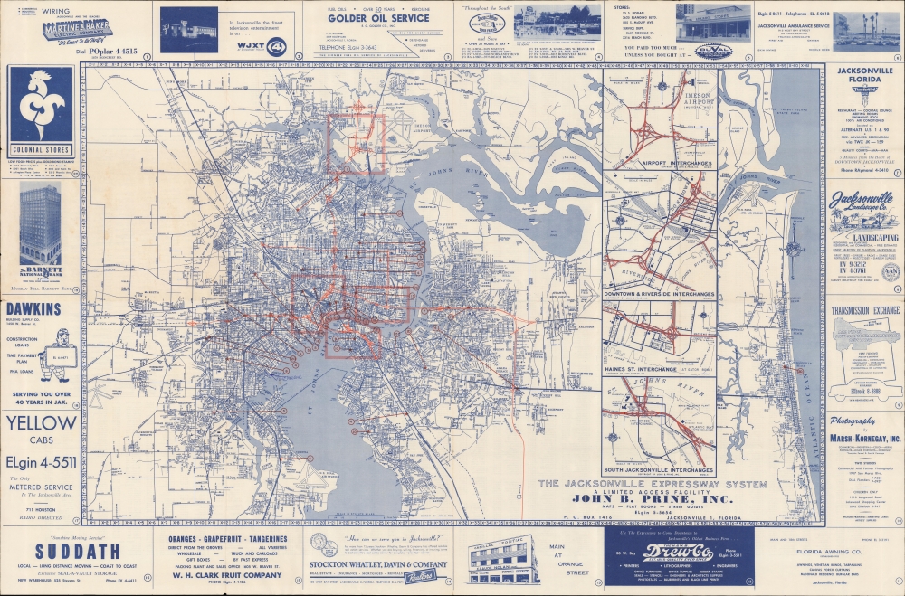 The Jacksonville Expressway System. A Limited Access Facility. John B. Prine, Inc. - Main View