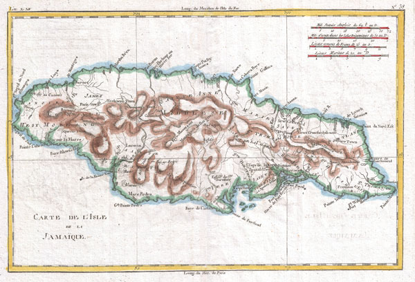 Carte de L'Isle de la Jamaique. - Main View