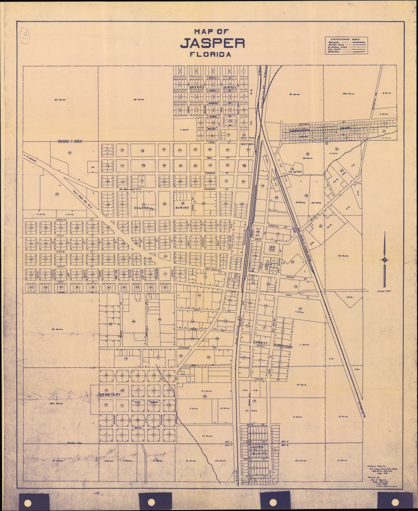 Map of Jasper Florida. - Main View