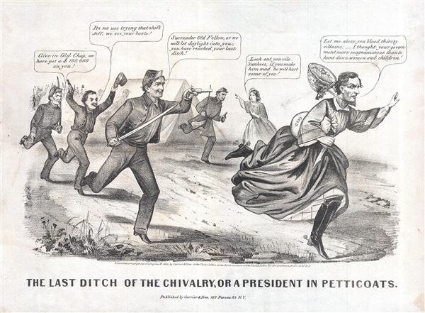 The last ditch of the chivalry, or A President in petticoats. - Main View