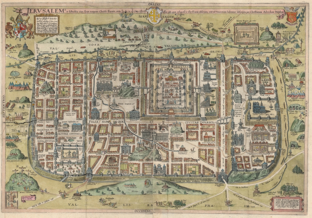 1584 van Adrichem Plan of Biblical Jerusalem