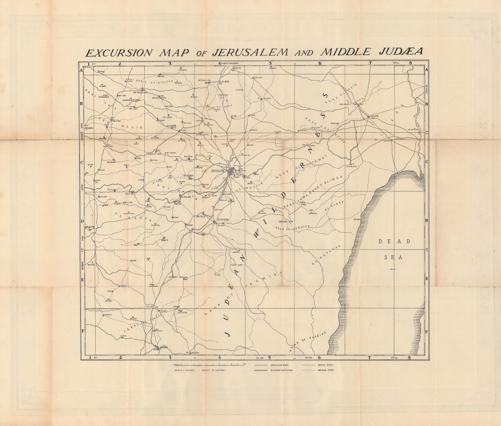 Jerusalem. / Jerusalem Pictorial Map. Middle Judaea Excursion Map. Palestine and Southern Syria Map. - Alternate View 2