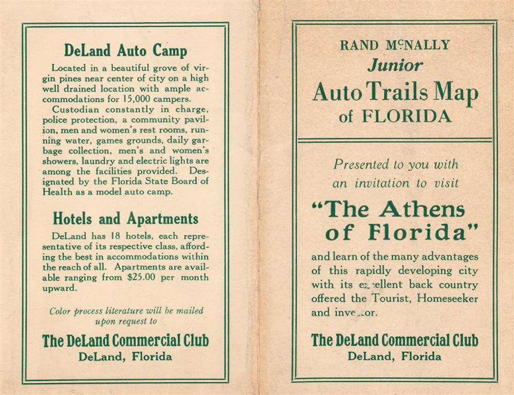 Rand McNally Junior Auto Trails Map Florida. - Alternate View 1