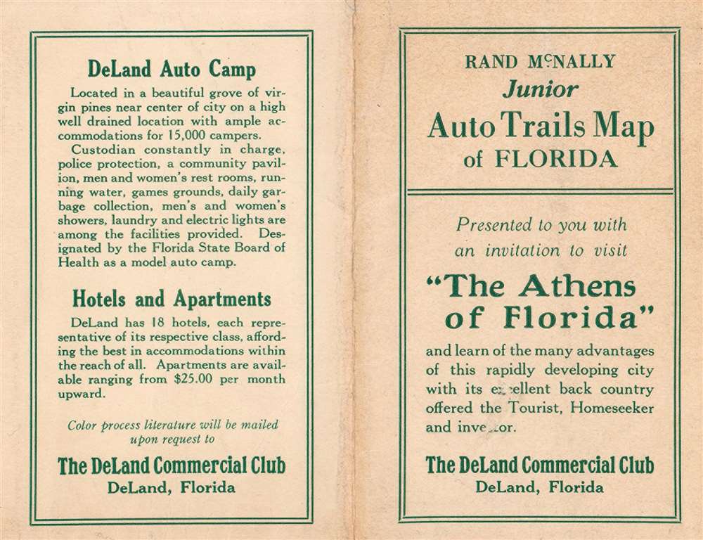 Rand McNally Junior Auto Trails Map Florida. - Alternate View 1