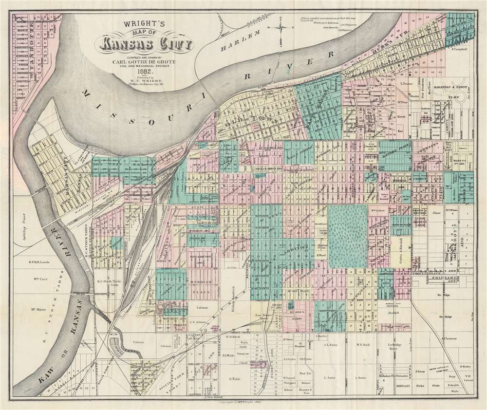 Wright's Map of Kansas City. - Main View