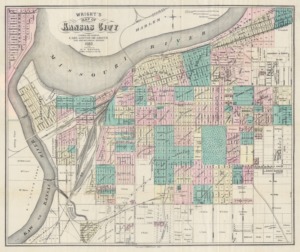 Wright's Map of Kansas City. - Main View