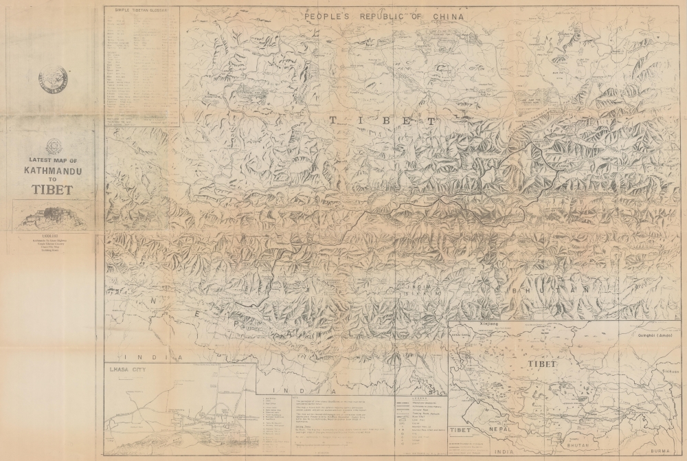 Latest Map of Kathmandu to Tibet. - Main View