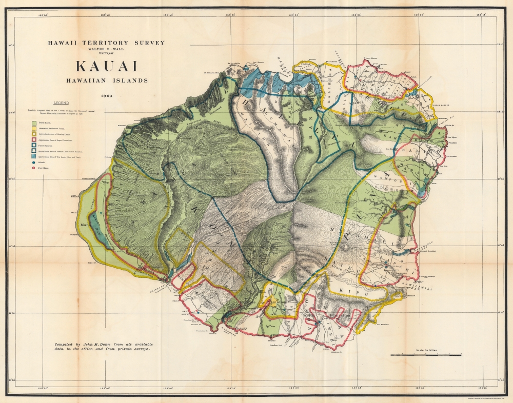 Hawaii Territorial Survey. Kauai Hawaiian Islands. - Main View
