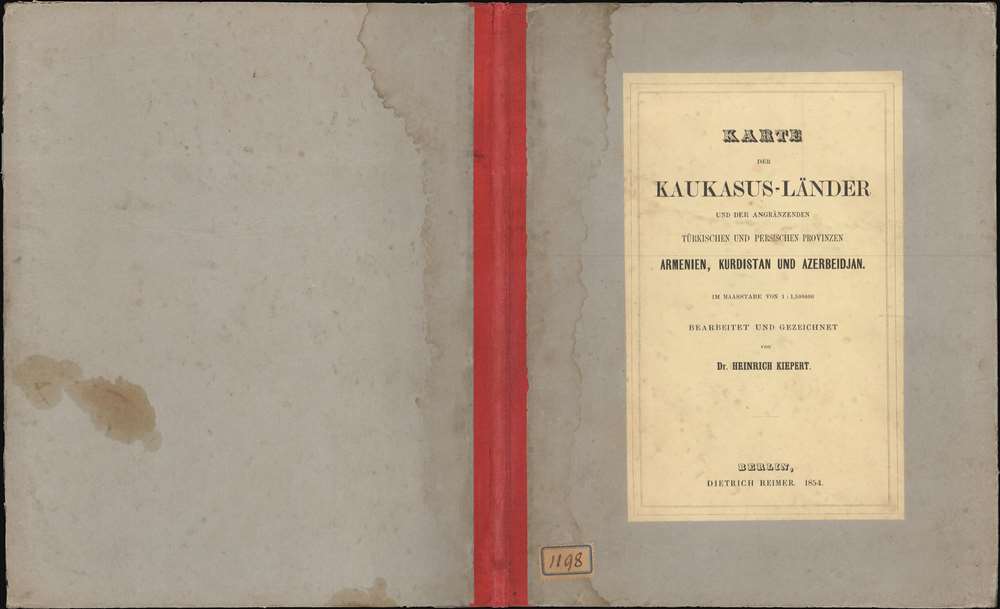 Karte der Kaukasus - Länder und der Angränzenden Türkischen und Persischen Provinzen Armenien, Kurdistan, und Azerbeidjan. - Alternate View 2