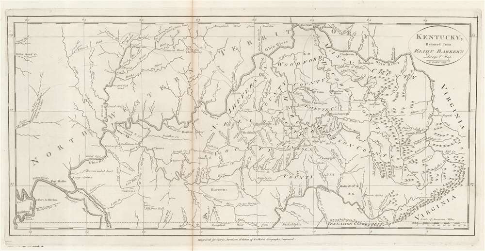 Kentucky, Reduced from Elihu Barker's Large Map. - Main View