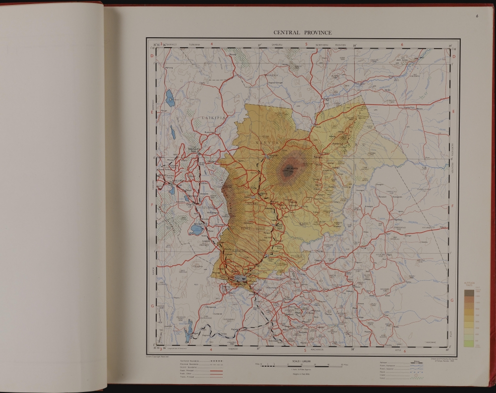 Atlas of Kenya: a comprehensive series of new and authentic maps prepared from the national survey and other governmental sources, with gazetteer and notes on pronunciation and spelling. - Alternate View 3