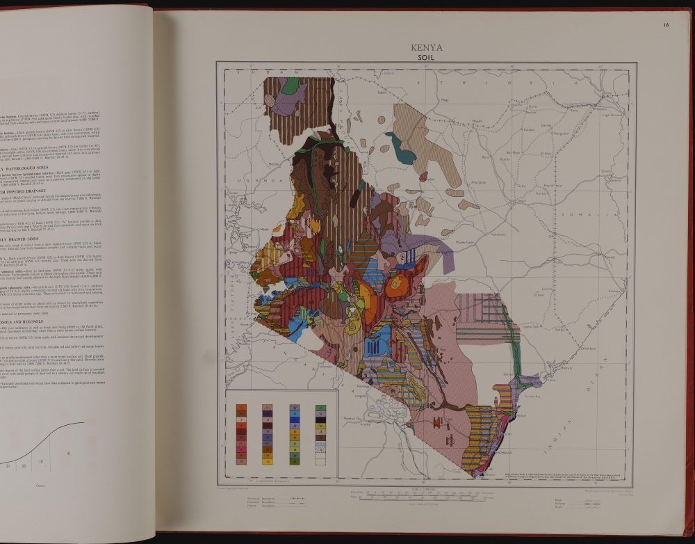 Atlas of Kenya: a comprehensive series of new and authentic maps prepared from the national survey and other governmental sources, with gazetteer and notes on pronunciation and spelling. - Alternate View 5