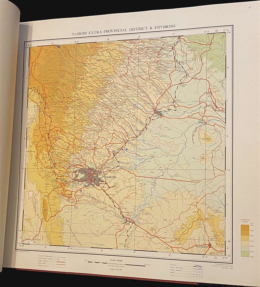 Atlas of Kenya: a comprehensive series of new and authentic maps prepared from the national survey and other governmental sources, with gazetteer and notes on pronunciation and spelling. - Alternate View 2