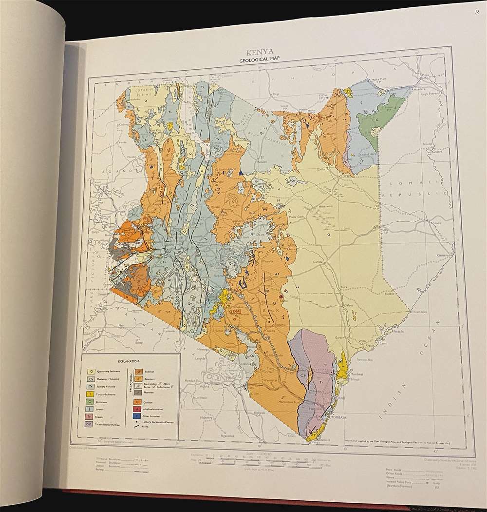 Atlas of Kenya: a comprehensive series of new and authentic maps prepared from the national survey and other governmental sources, with gazetteer and notes on pronunciation and spelling. - Alternate View 6
