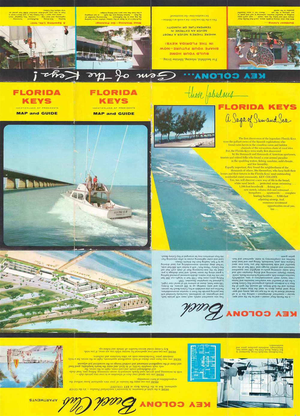 Florida Keys Map and Guide. Vacationland of Presidents. - Alternate View 1