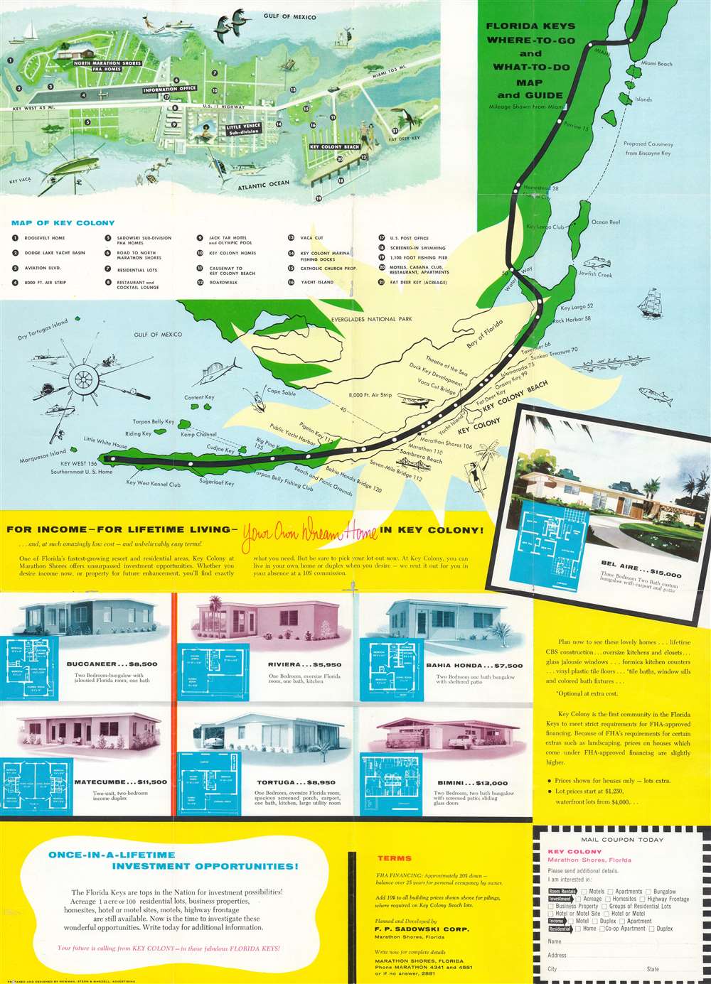 Florida Keys Map and Guide. Vacationland of Presidents. - Main View