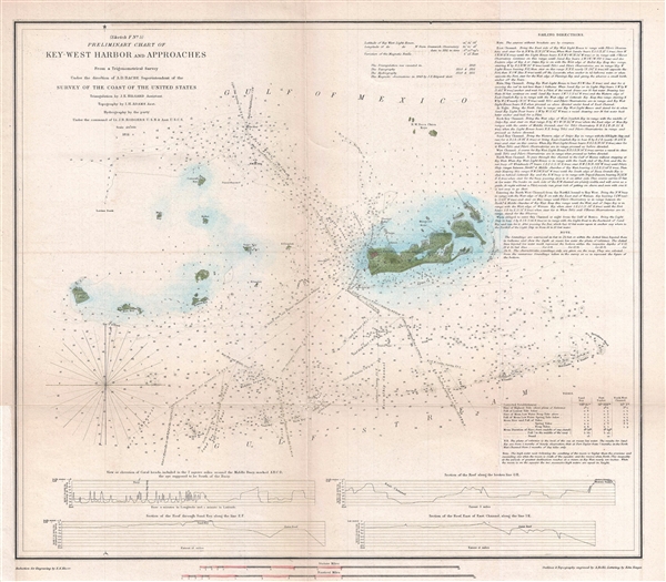 (Sketch F No. 5) Preliminary Chart of Key West Harbor and Approaches. - Main View