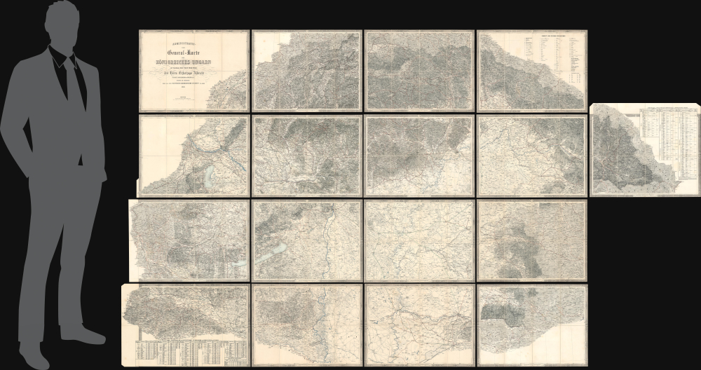Administrativ-und General-Karte des Königreiches Ungarn... [Administrative and General Map of the Kingdom of Hungary...] - Alternate View 1
