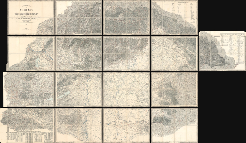 Administrativ-und General-Karte des Königreiches Ungarn... [Administrative and General Map of the Kingdom of Hungary...] - Main View