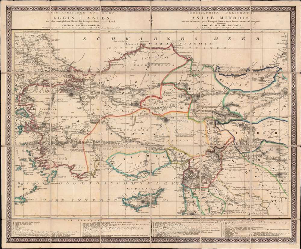 Geographischer Entwurf von Klein - Asien, und der vorzüglichsten Reisen der Europaer durch dieses Land. - Main View