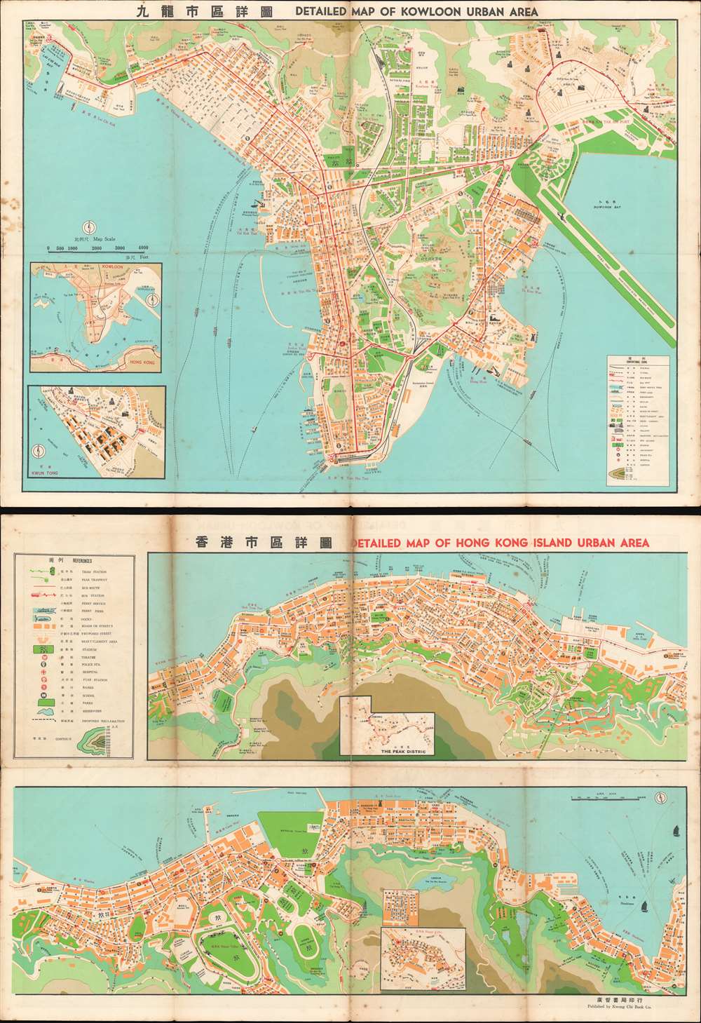 Detailed Map of Kowloon Urban Area. / 圖詳區市龍九 - Main View
