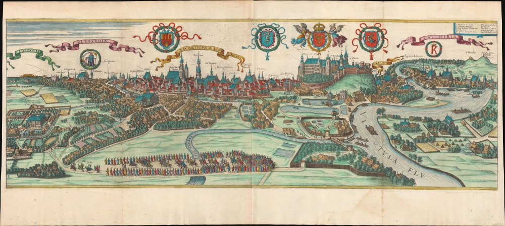 1657 Jansson View of Kraków / Krakow, Poland