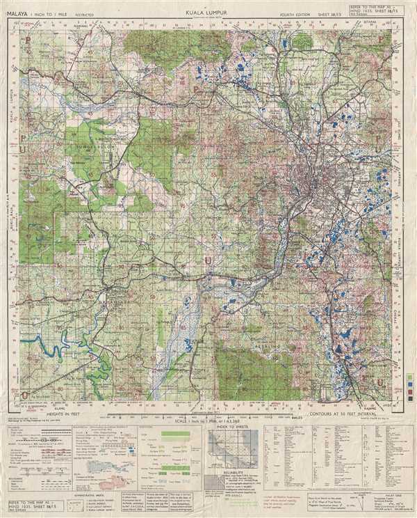 Kuala Lumpur. HIND 1035, Sheet 3B/15 4th Edition. - Main View