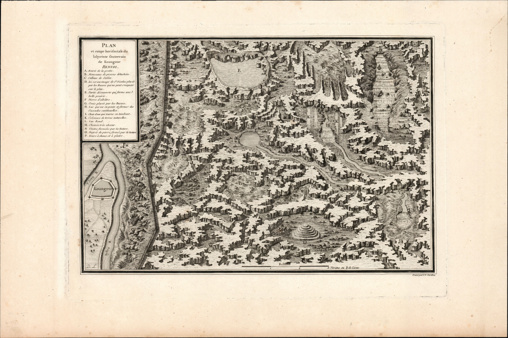 1783 Nicolas Gabriel Clerc Plan of the Kungur Ice Cave, Russia