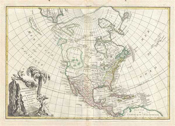 L'Amerique Septentrionale Divisee en ses Principaux Etats. - Main View