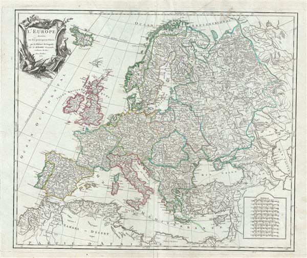 L'Europe divisee en ses principaux Etats. - Main View