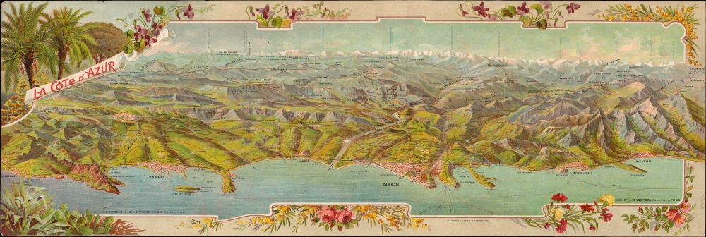 1903 Legresle View of the French Riviera (Côte d'Azur)