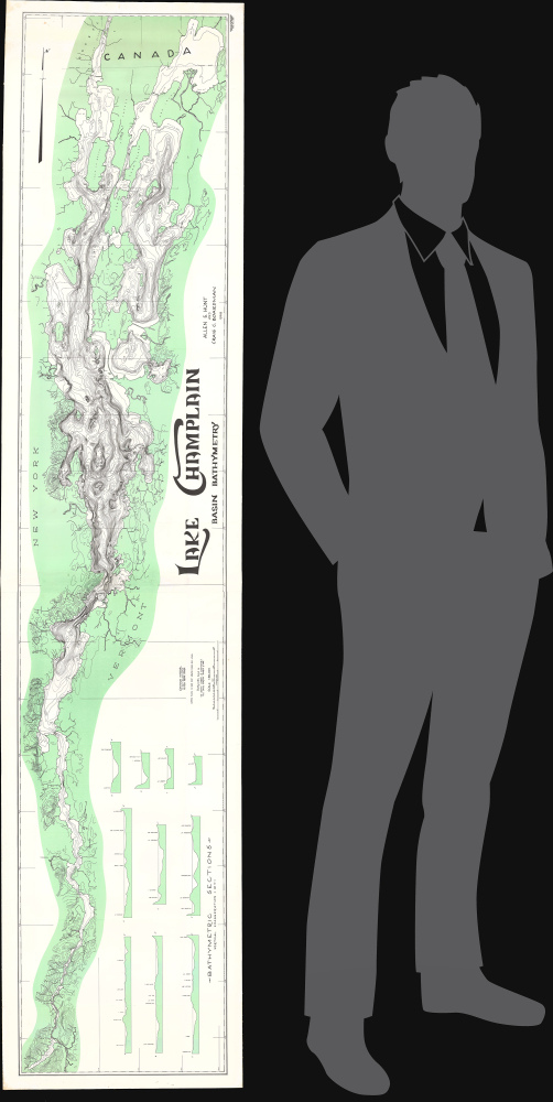 Lake Champlain Basin Bathymetry. - Alternate View 1