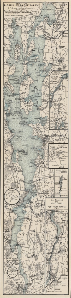 Map of Lake Champlain. - Main View