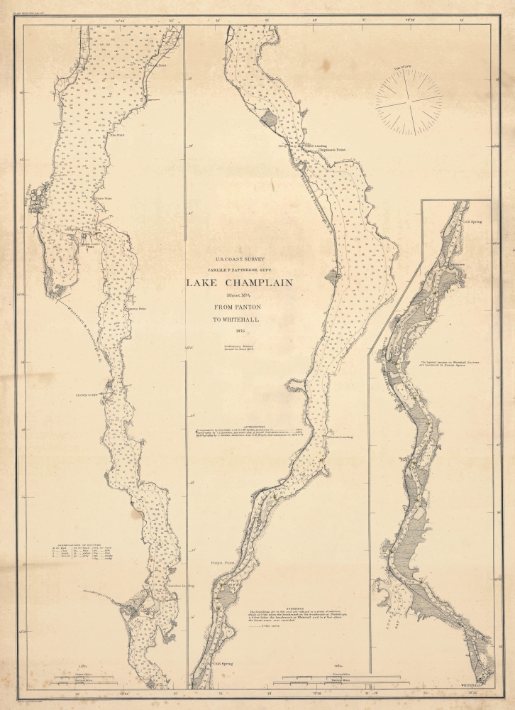 Lake Champlain Sheet No. 4 From Panton to Whitehall. - Main View