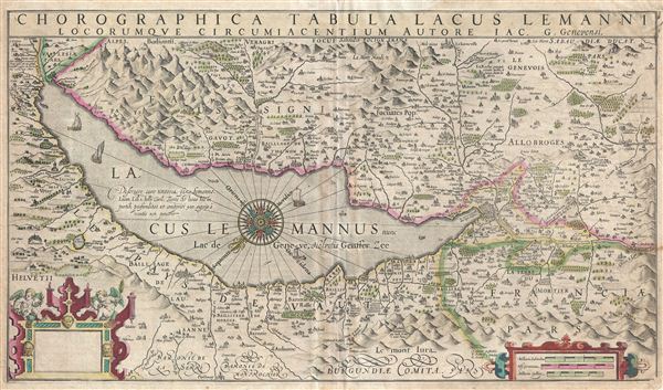 Chorographica Tabula Lacus Lemanni Locorumque Circumiacentium Auctore Iac. G. Genevensi - Main View