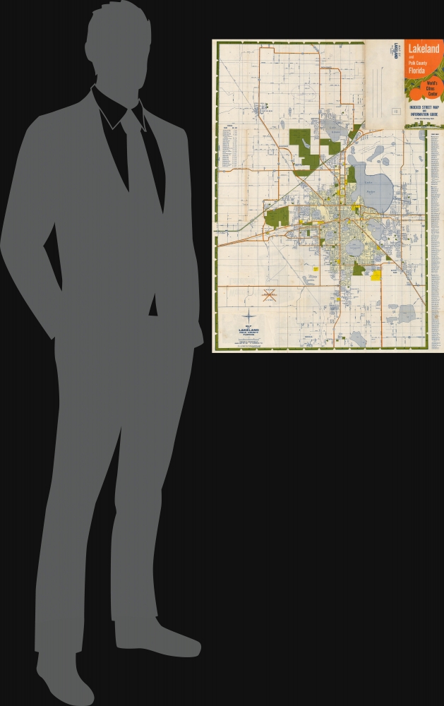 Lakeland and Polk County Florida Indexed Street Map and Information Guide. - Alternate View 1