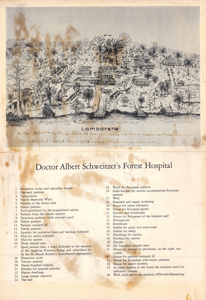 Lambarene, Doctor Albert Schweitzer's Forest Hospital. - Main View