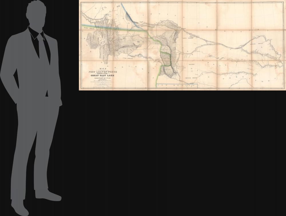 Map of a Reconnaissance between Fort Leavenworth and the Missouri River, and the Great Salt Lake in the Territory of Utah, made in 1849 and 1850… - Alternate View 1