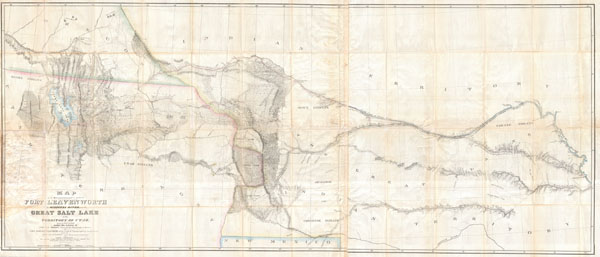 Map of a Reconnoissance between Fort Levenworth and the Missouri River, and the Great Salt Lake in the Territory of Utah, made in 1849 and 1850 … - Main View