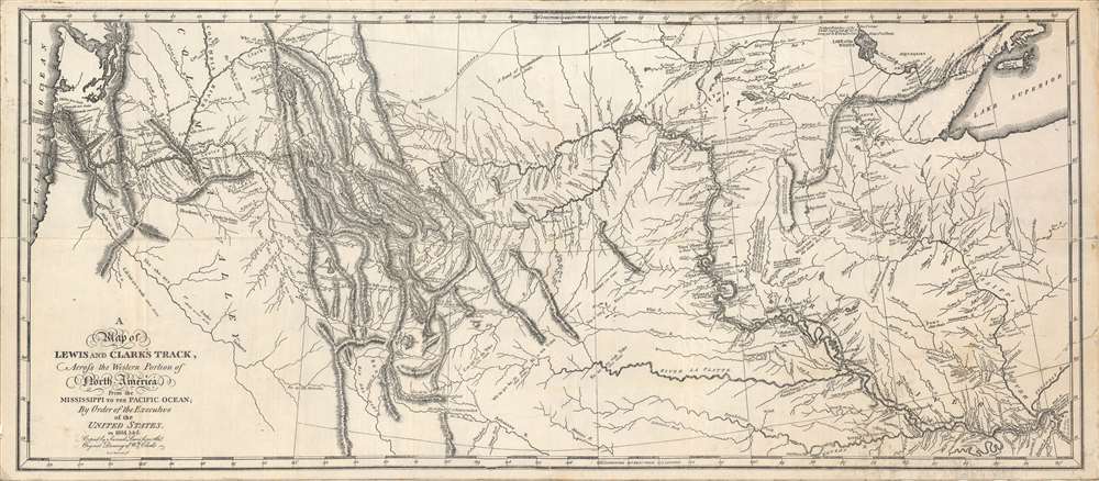 Map of Lewis and Clark's Track, Across the Western Portion of North America.. - Main View