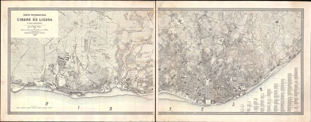 Carta Topographica da CIdade de Lisboa e sus Arredores referida a 30 de junho de 1876. - Main View