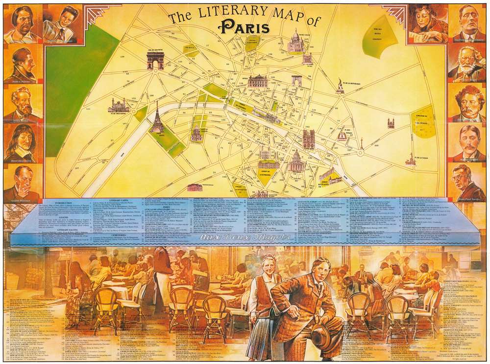 The Literary Map of Paris. - Main View